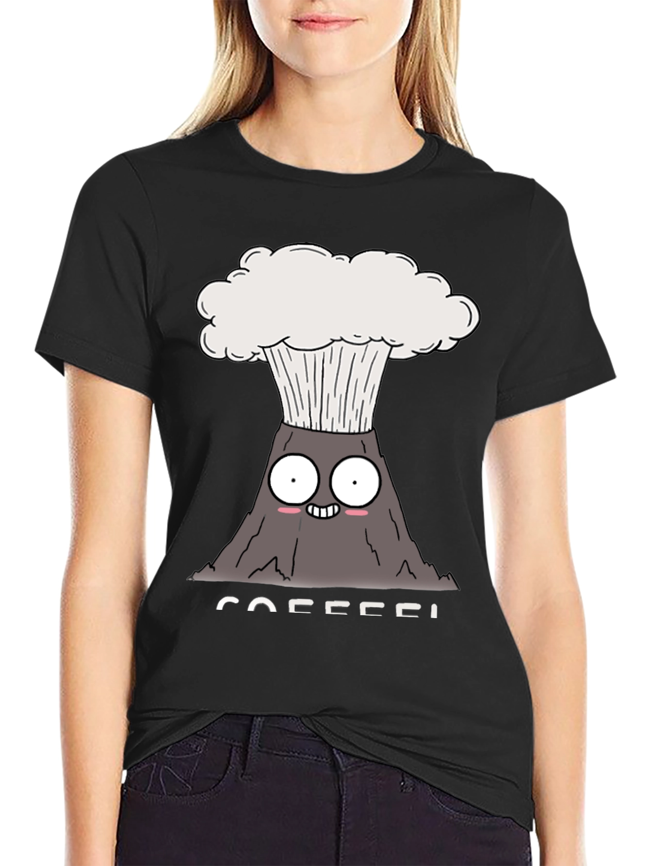 Coffee Volcano T-Shirt - Funny Graphic Tee