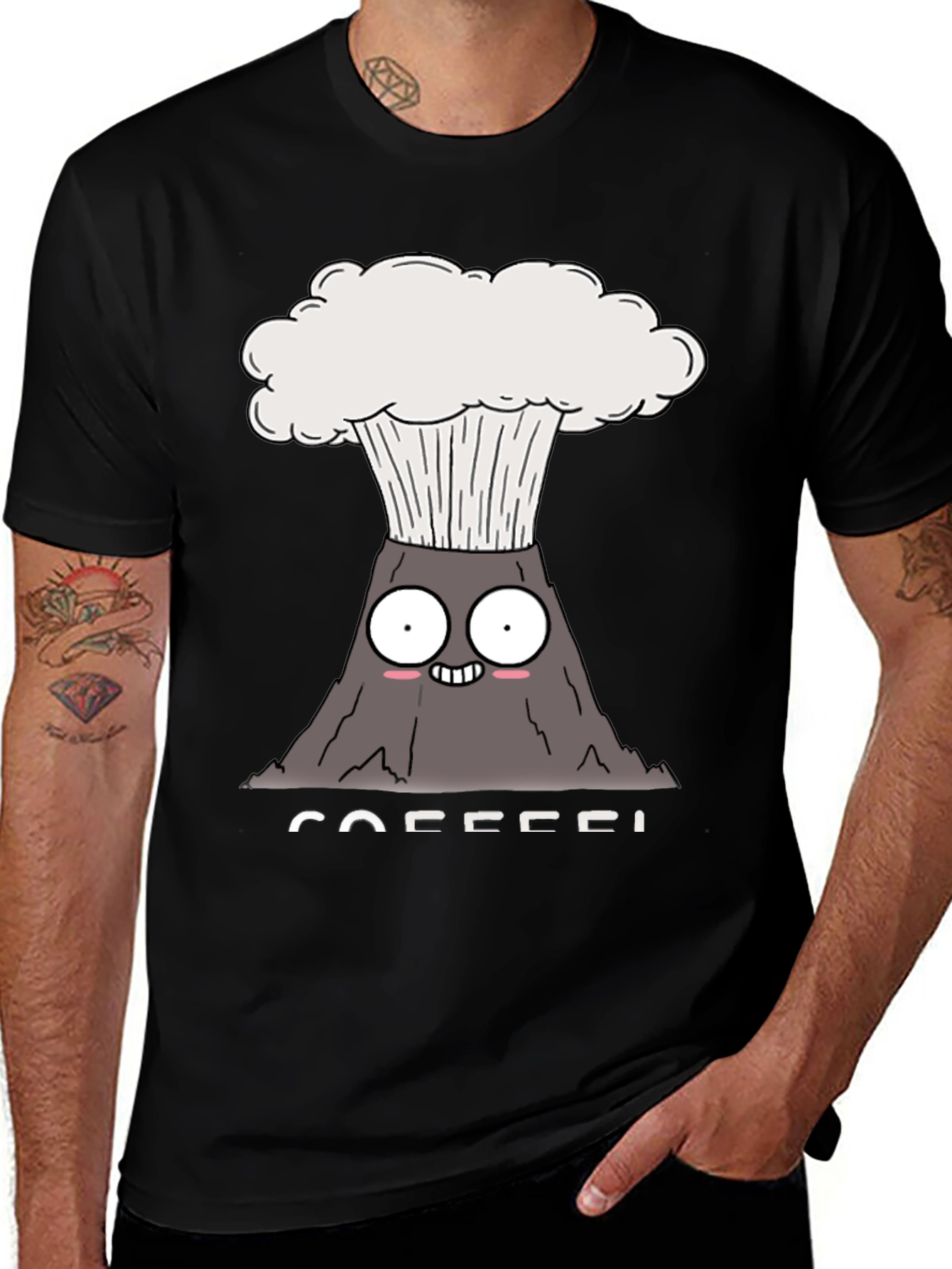 Coffee Volcano T-Shirt - Funny Graphic Tee