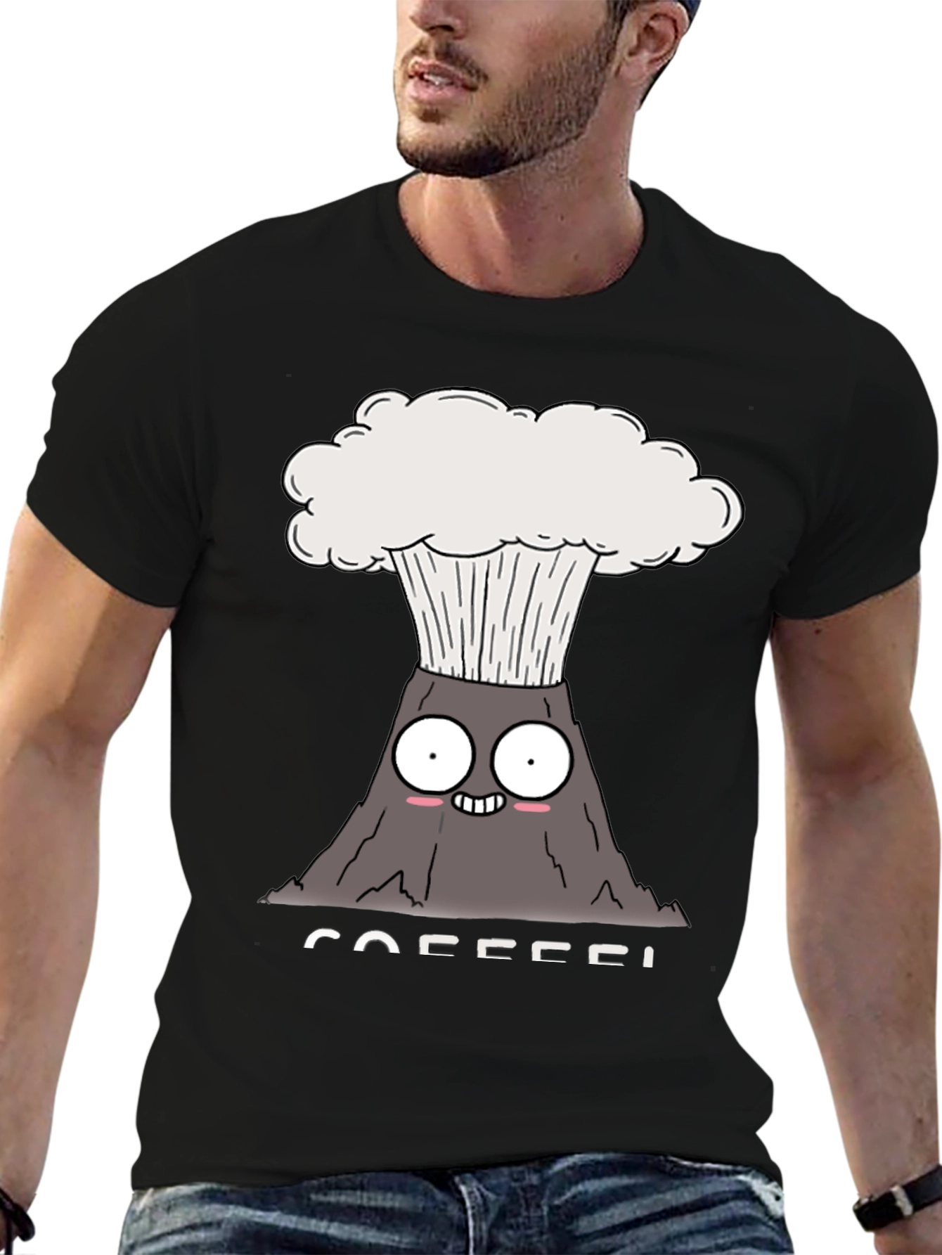 Coffee Volcano T-Shirt - Funny Graphic Tee
