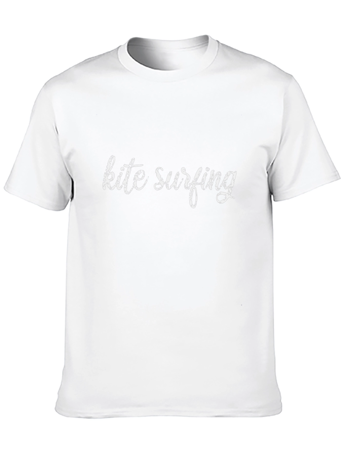 Kite Surfing Graphic Tee - Black Cotton T-Shirt
