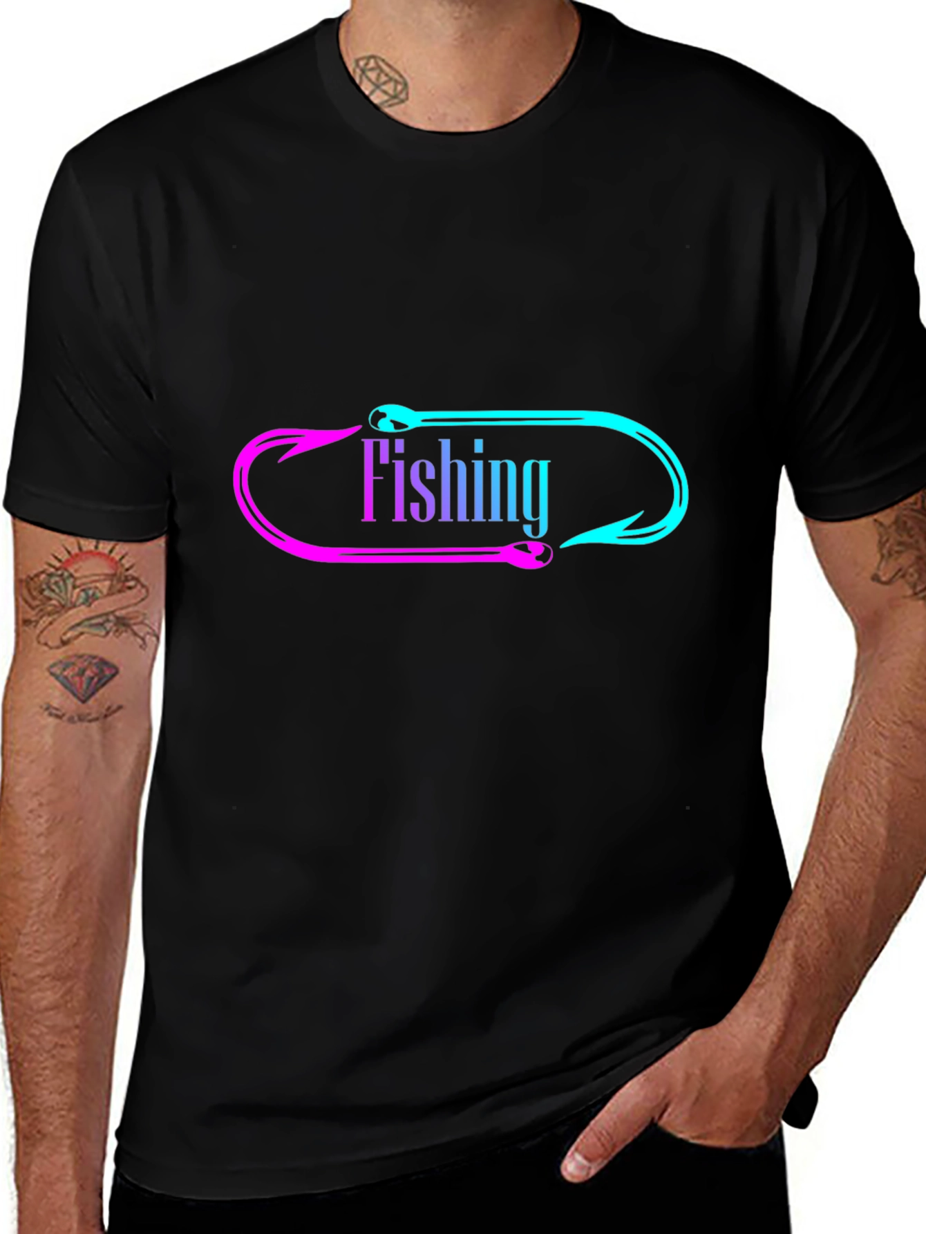Fishing Hook Graphic Tee - Anglers Style!