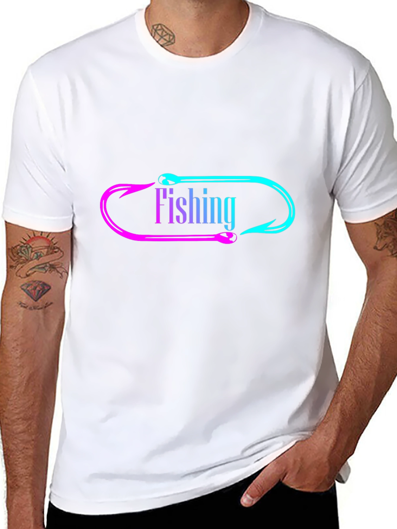Fishing Hook Graphic Tee - Anglers Style!