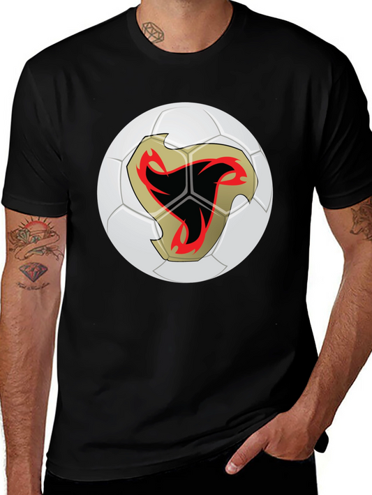 Soccer Ball Graphic Tee - Stylish Black T-Shirt