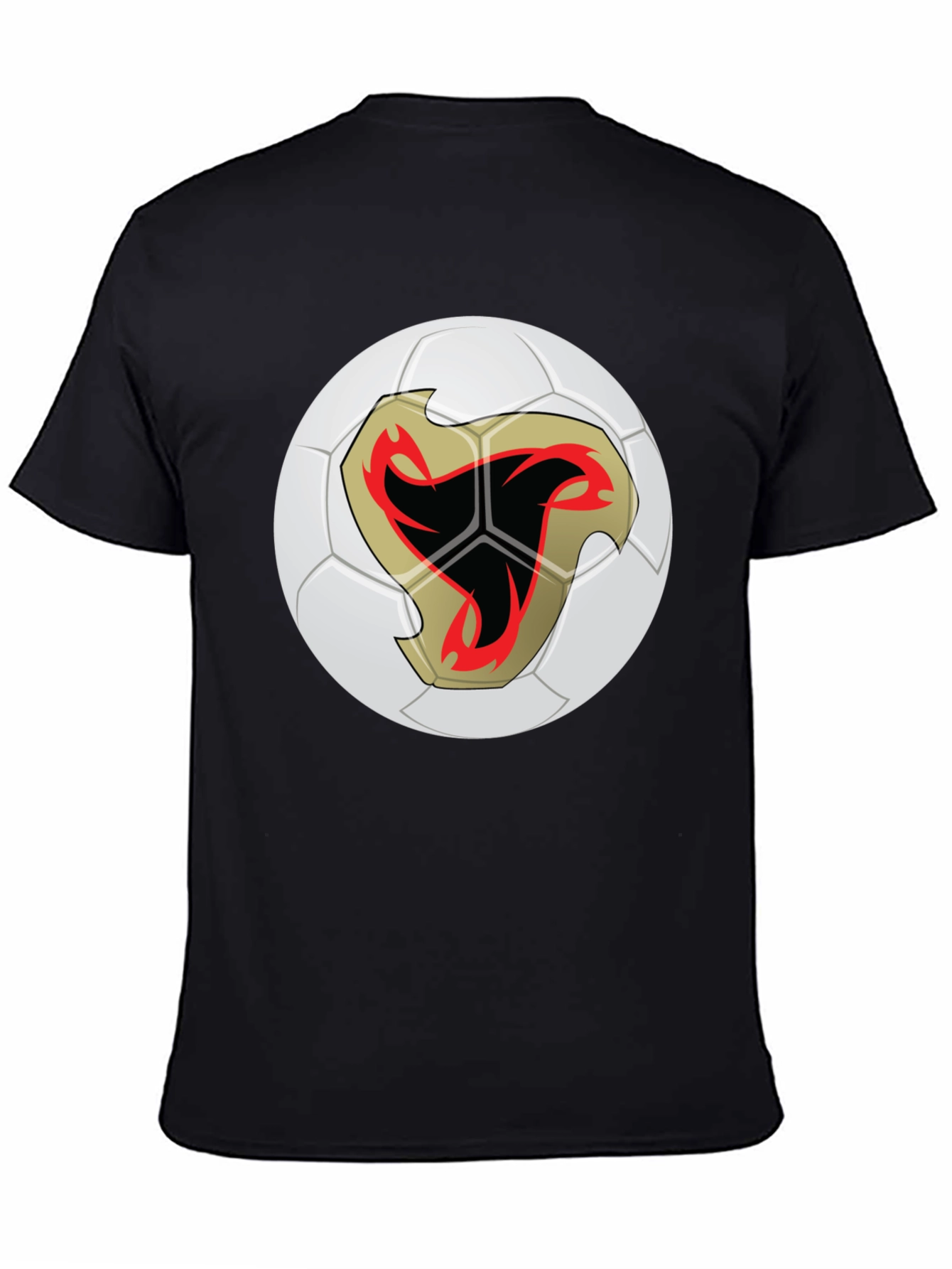 Soccer Ball Graphic Tee - Stylish Black T-Shirt