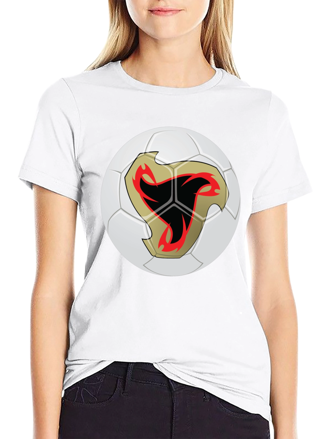 Soccer Ball Graphic Tee - Stylish Black T-Shirt