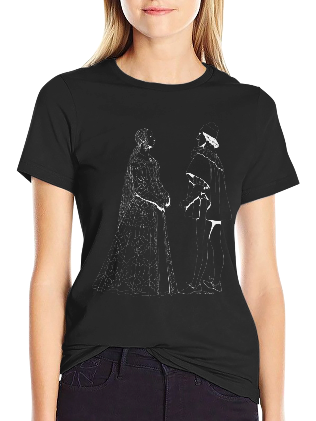 Renaissance Art Graphic Tee - Classic Black T-Shirt