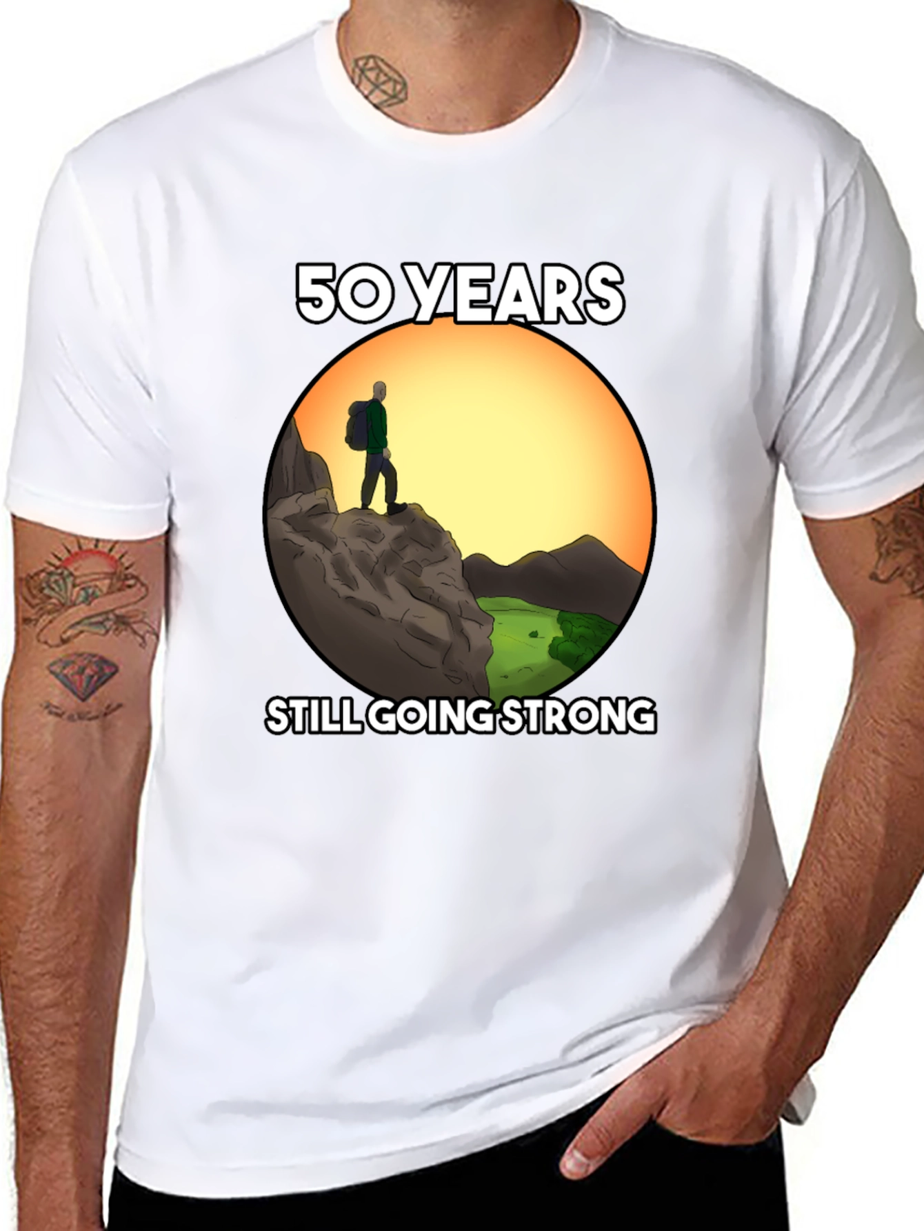50 Years Still Going Strong Hiking T-Shirt