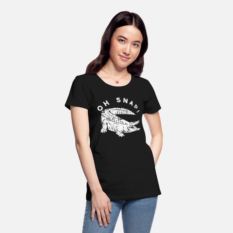 Oh Snap Distressed Vintage Style Alligator Graphic