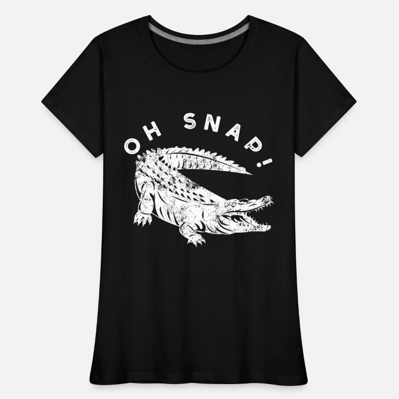 Oh Snap Distressed Vintage Style Alligator Graphic