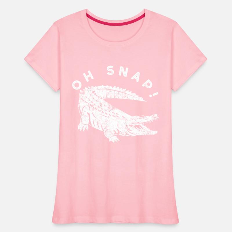 Oh Snap Distressed Vintage Style Alligator Graphic