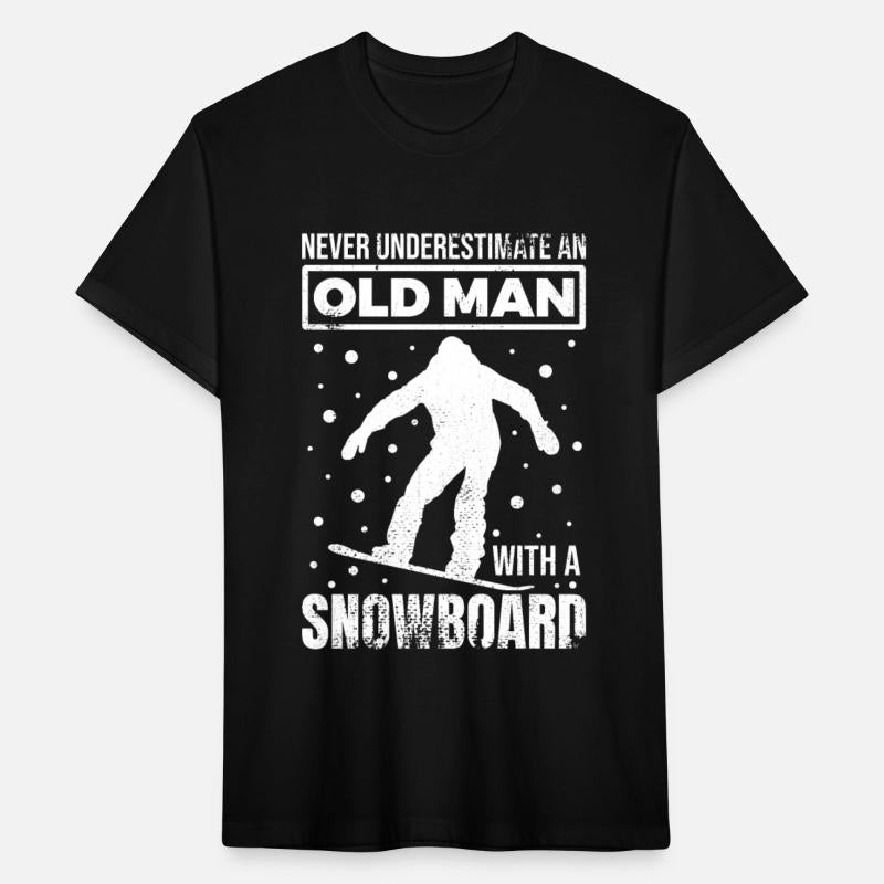 Old Snowboarder Grandpa