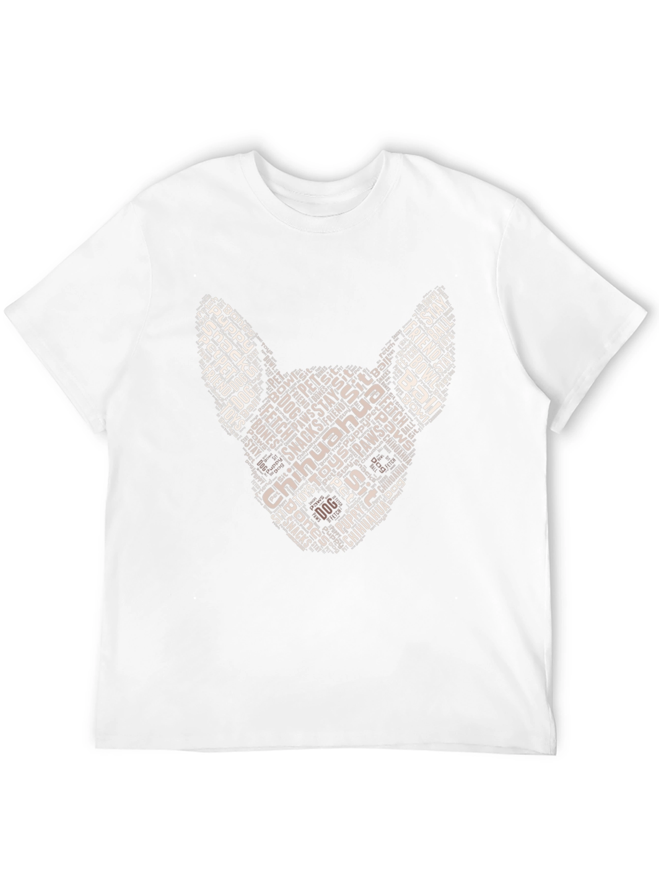 Chihuahua Dog Breed Typography Art T-Shirt
