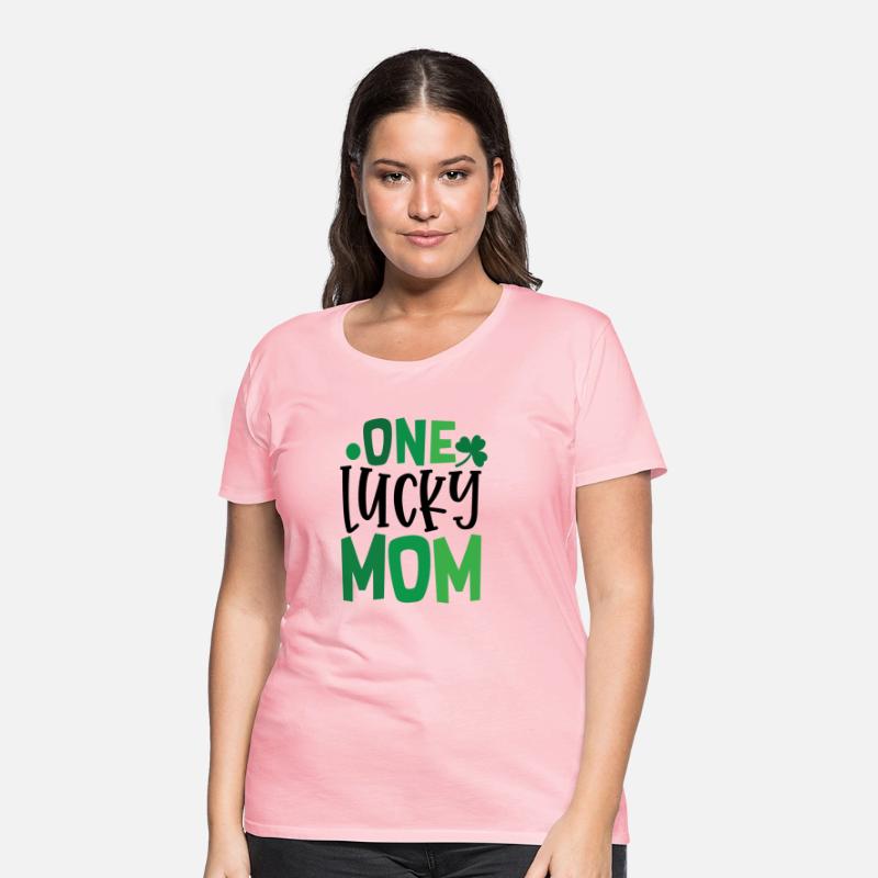 One Lucky Mom Clover Shamrock Irish Ireland