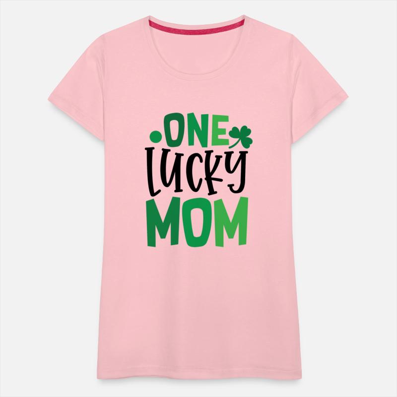 One Lucky Mom Clover Shamrock Irish Ireland