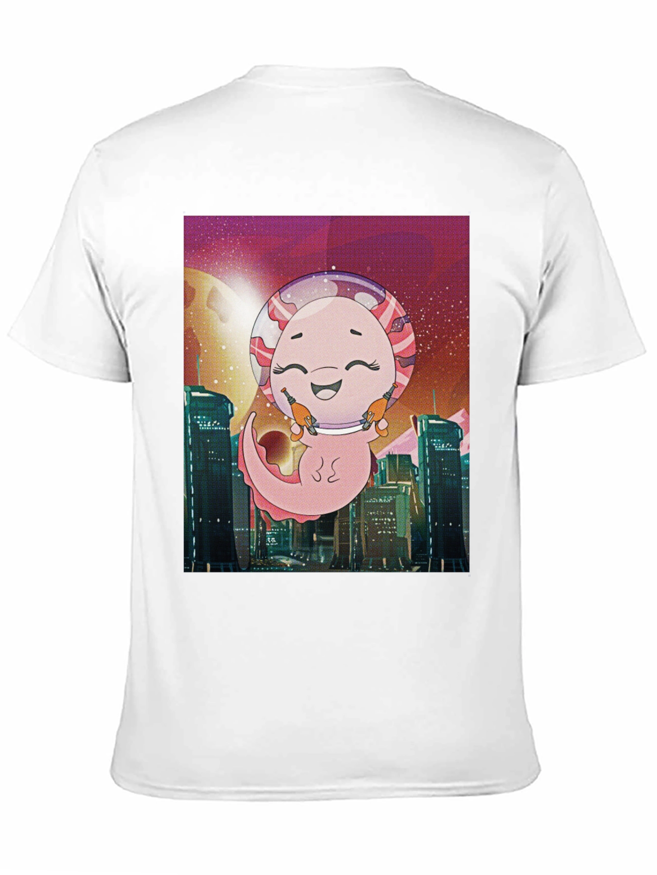 Axolotl Astronaut Graphic T-Shirt