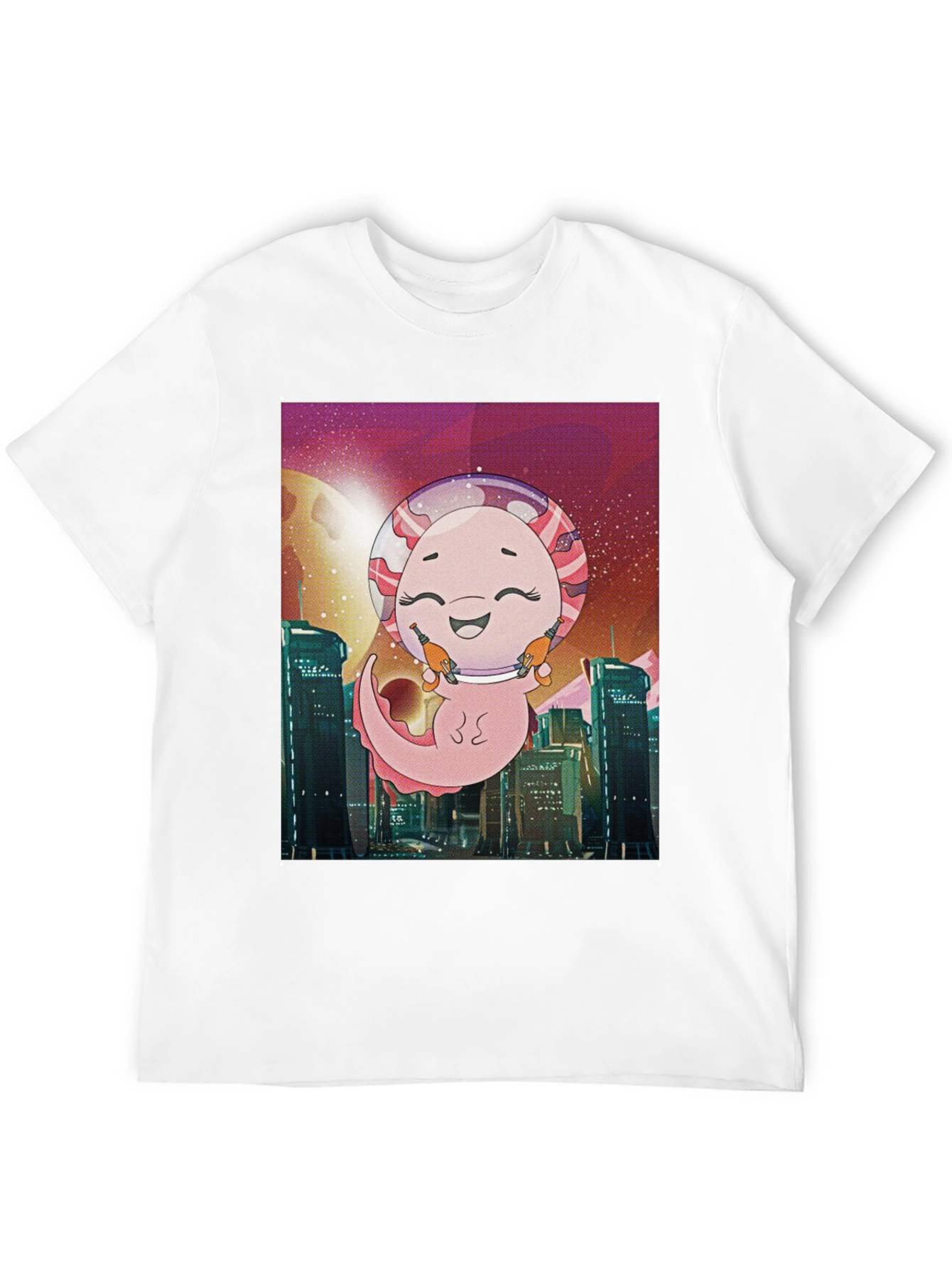 Axolotl Astronaut Graphic T-Shirt