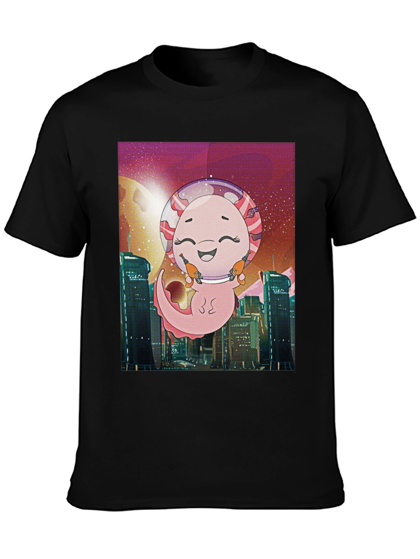 Axolotl Astronaut Graphic T-Shirt