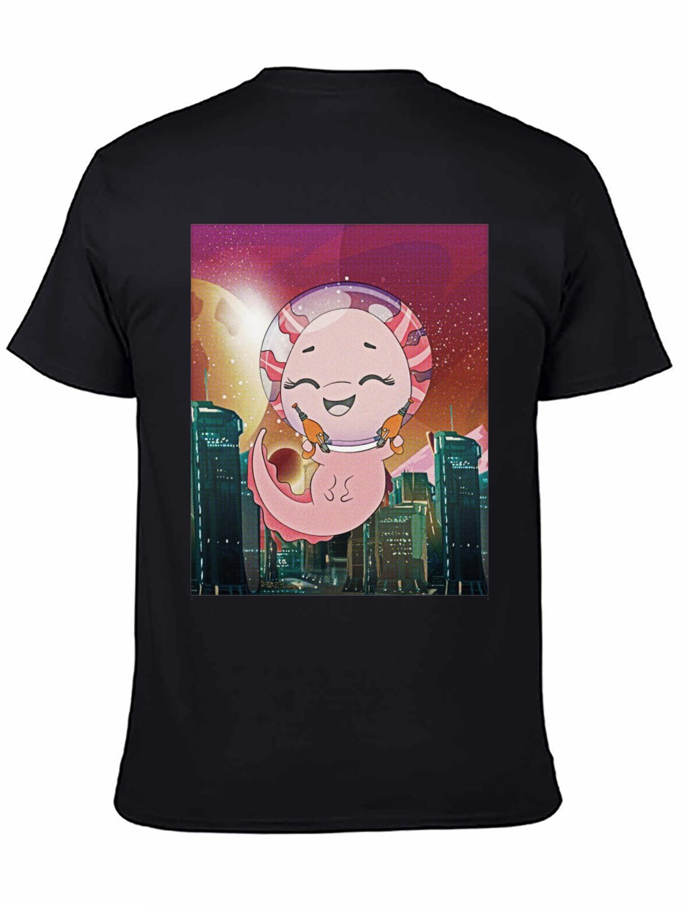 Axolotl Astronaut Graphic T-Shirt