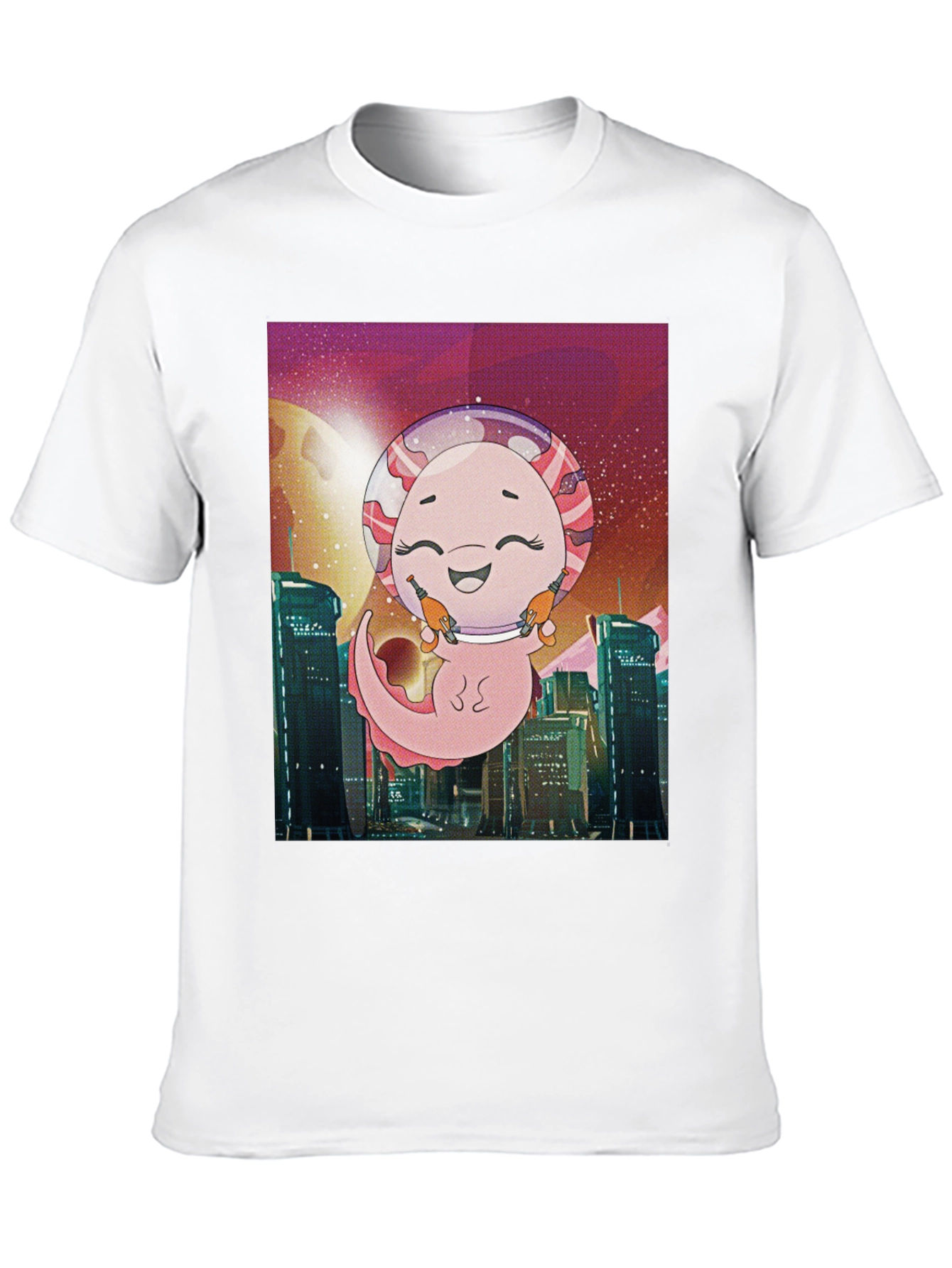 Axolotl Astronaut Graphic T-Shirt