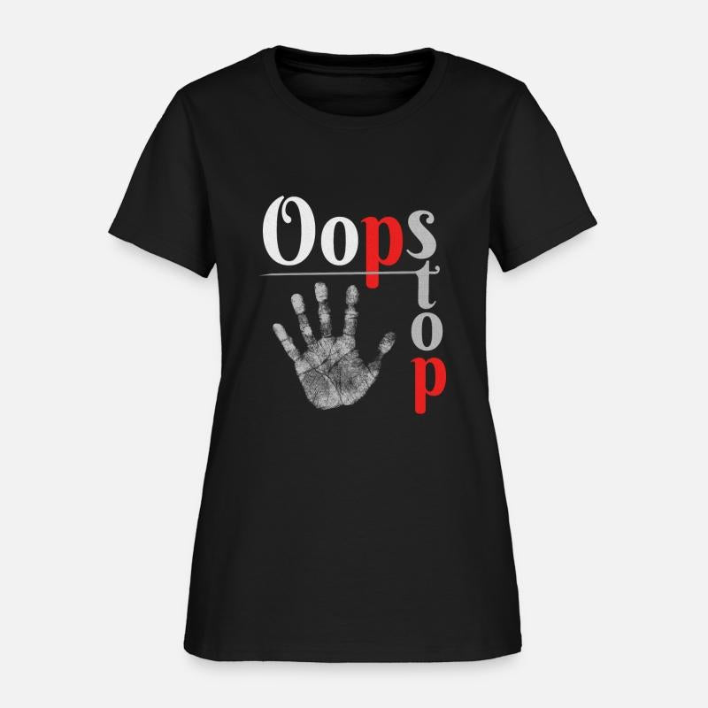 oops stop text design