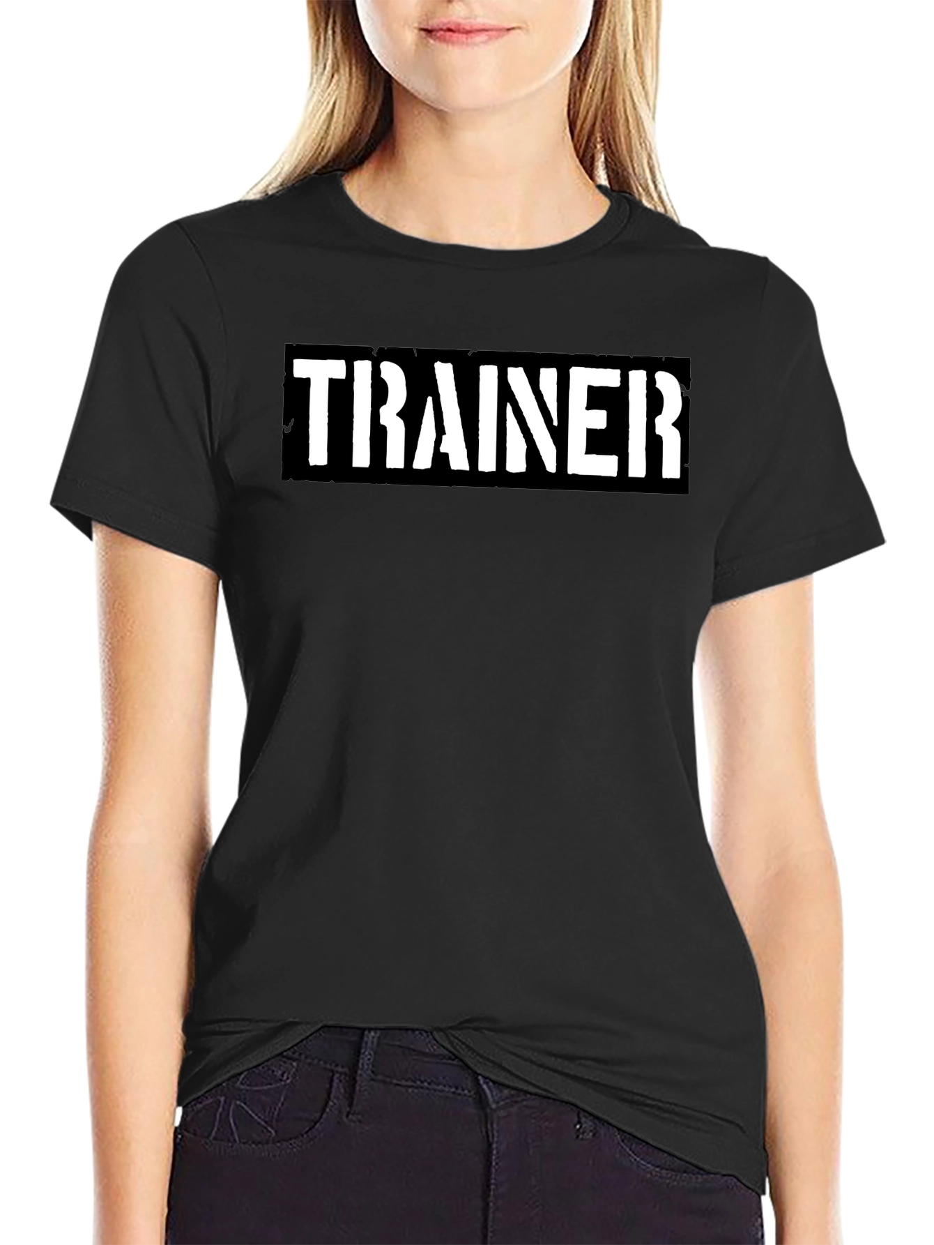 Trainer T-Shirt: Bold Black and Ready to Go!