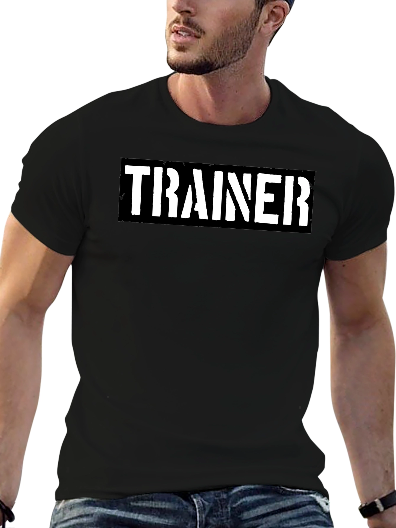 Trainer T-Shirt: Bold Black and Ready to Go!