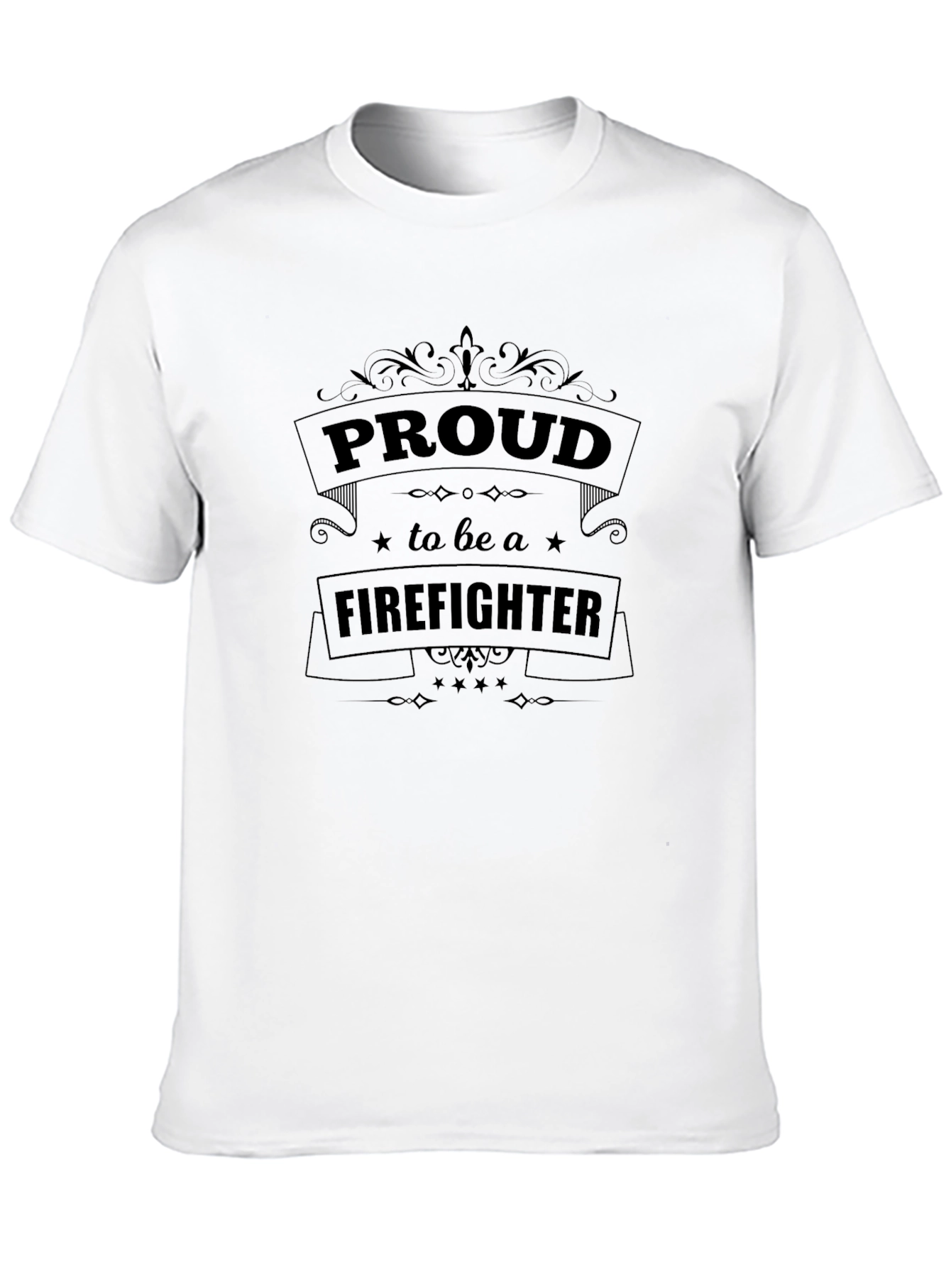 Proud Firefighter Black T-Shirt