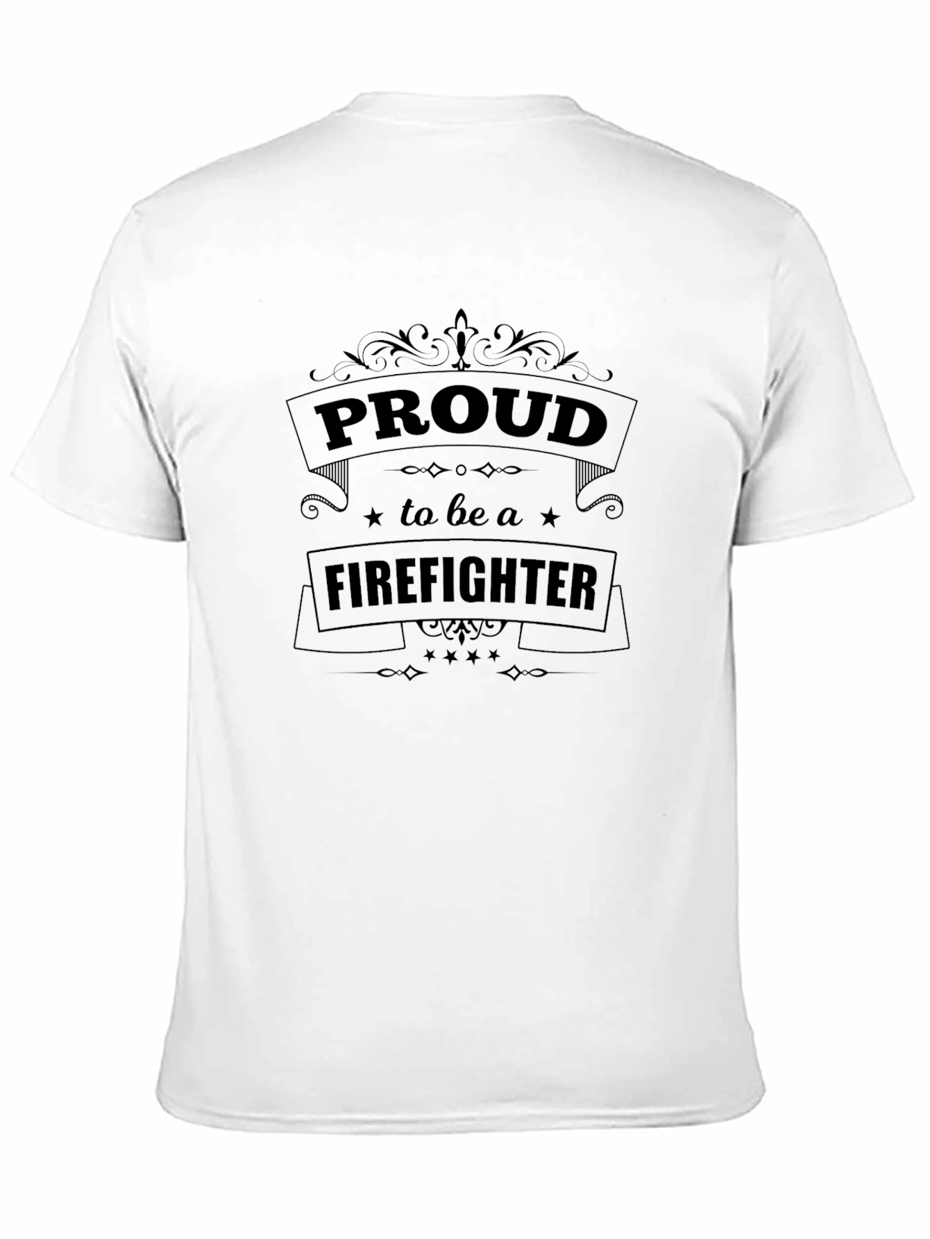 Proud Firefighter Black T-Shirt