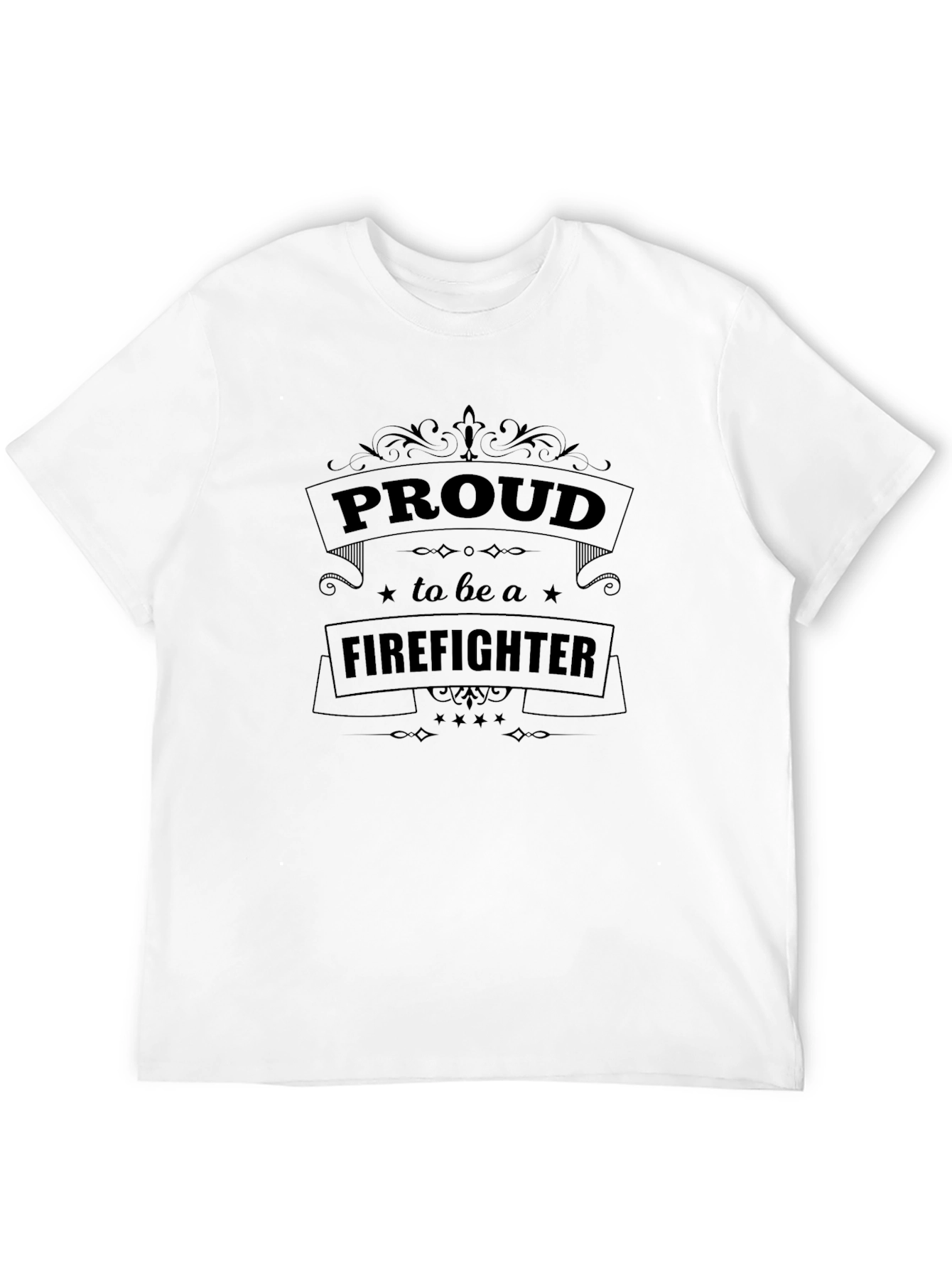 Proud Firefighter Black T-Shirt