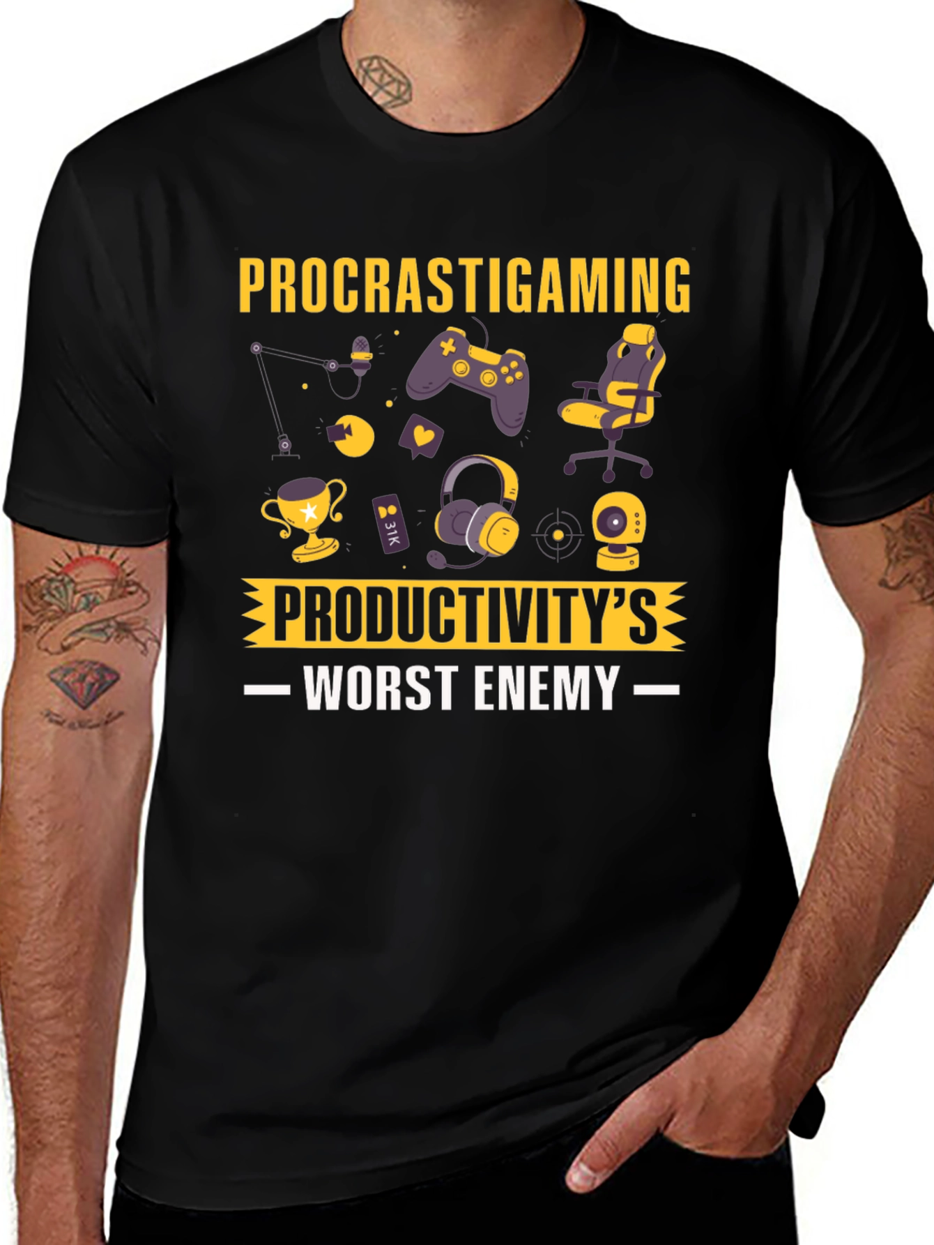 Procrastigaming T-Shirt: Productivitys Worst Enemy!