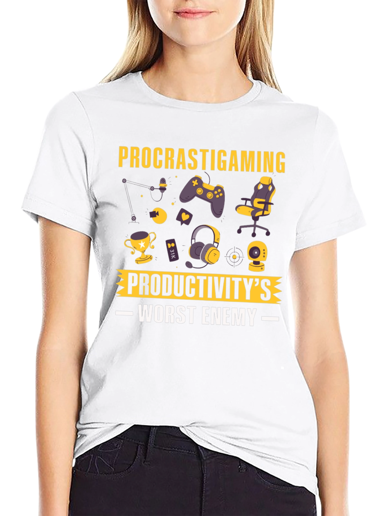 Procrastigaming T-Shirt: Productivitys Worst Enemy!