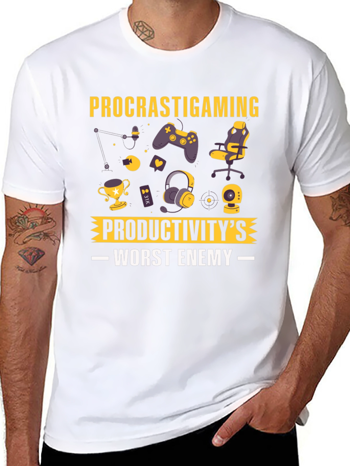 Procrastigaming T-Shirt: Productivitys Worst Enemy!