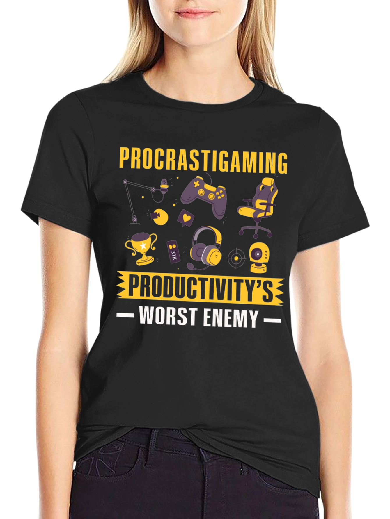 Procrastigaming T-Shirt: Productivitys Worst Enemy!
