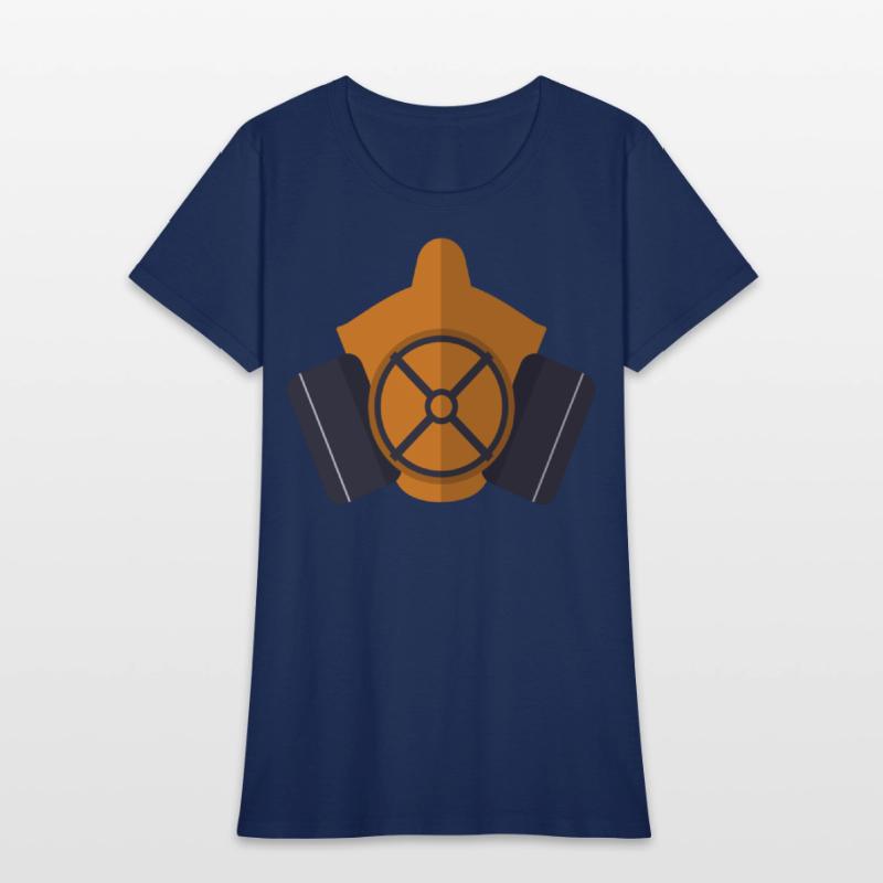 Orange nuclear gas mask with filter