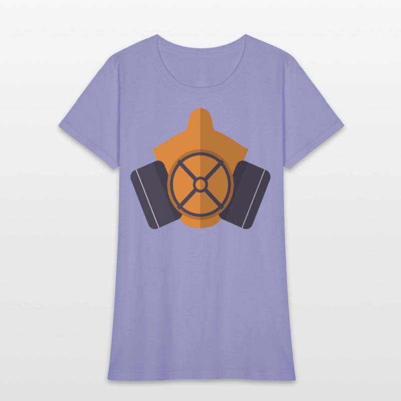 Orange nuclear gas mask with filter