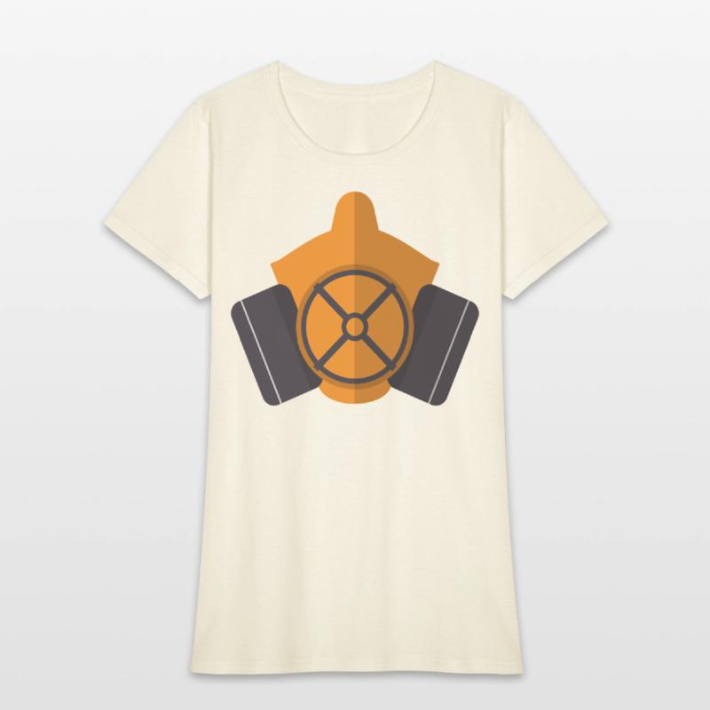 Orange nuclear gas mask with filter