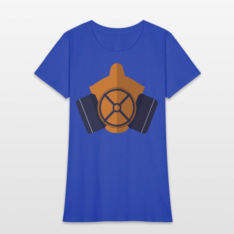 Orange nuclear gas mask with filter