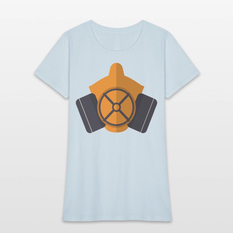 Orange nuclear gas mask with filter