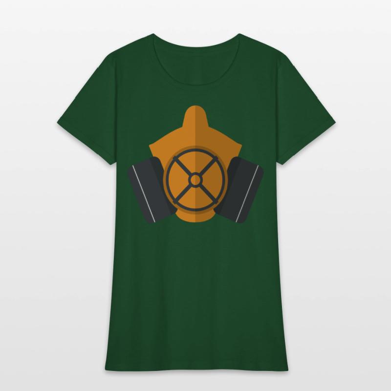 Orange nuclear gas mask with filter