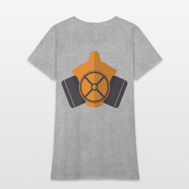 Orange nuclear gas mask with filter