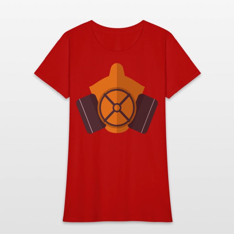 Orange nuclear gas mask with filter