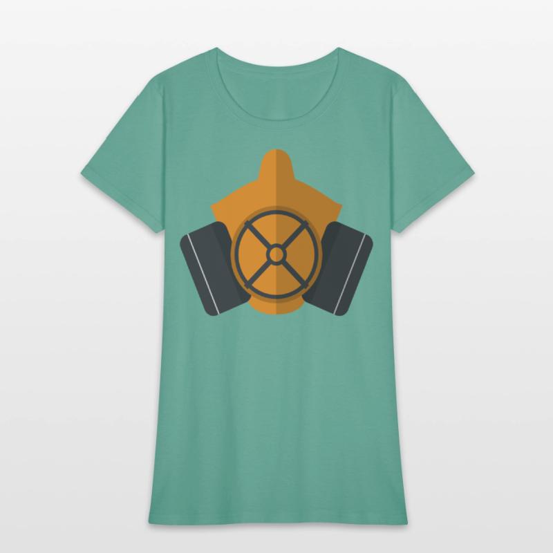 Orange nuclear gas mask with filter