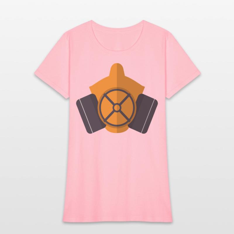 Orange nuclear gas mask with filter