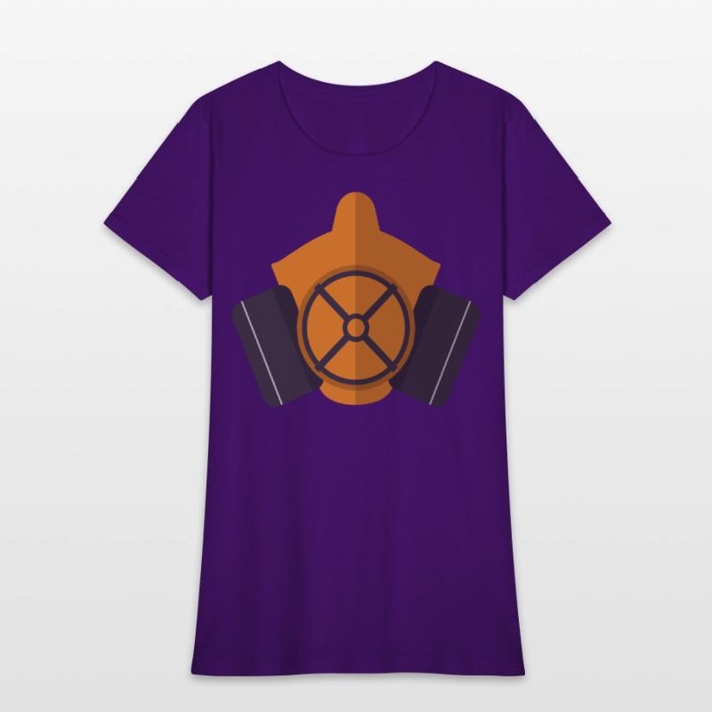 Orange nuclear gas mask with filter