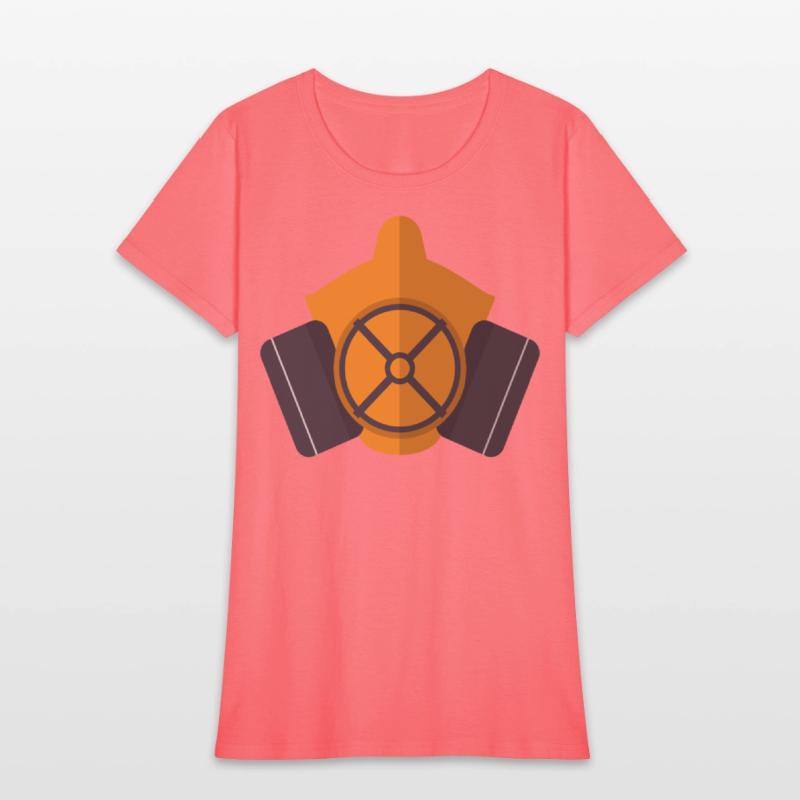 Orange nuclear gas mask with filter