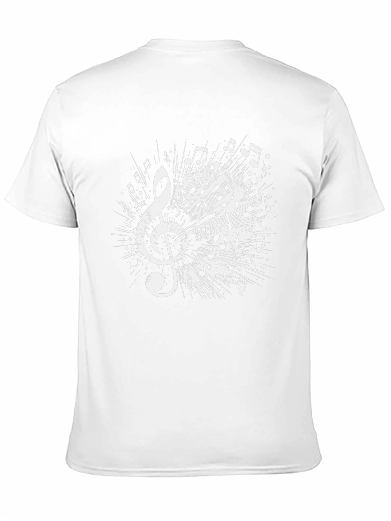 Music Note Graphic Tee - Black Cotton T-Shirt