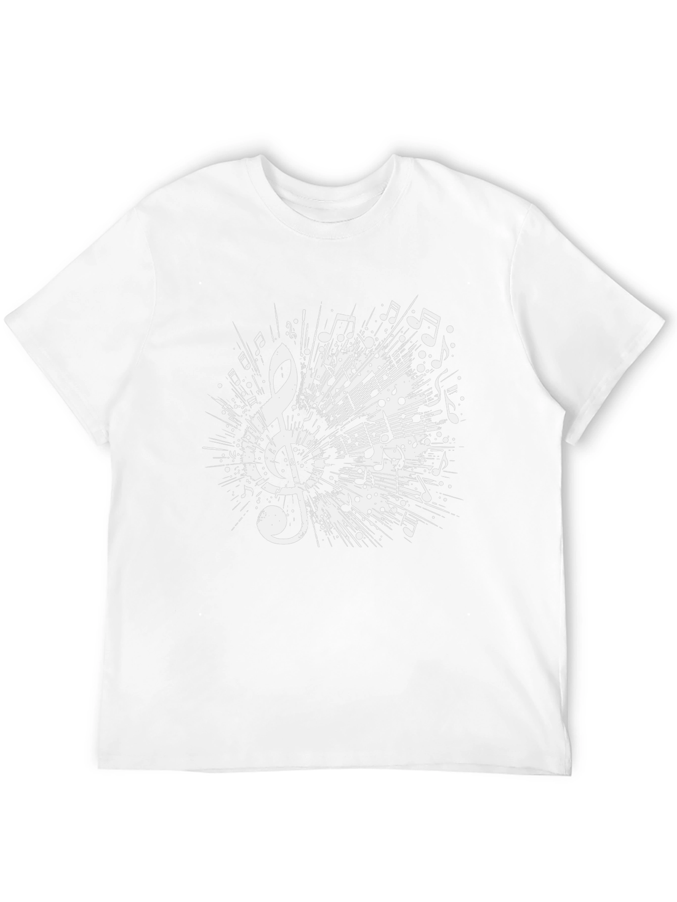 Music Note Graphic Tee - Black Cotton T-Shirt