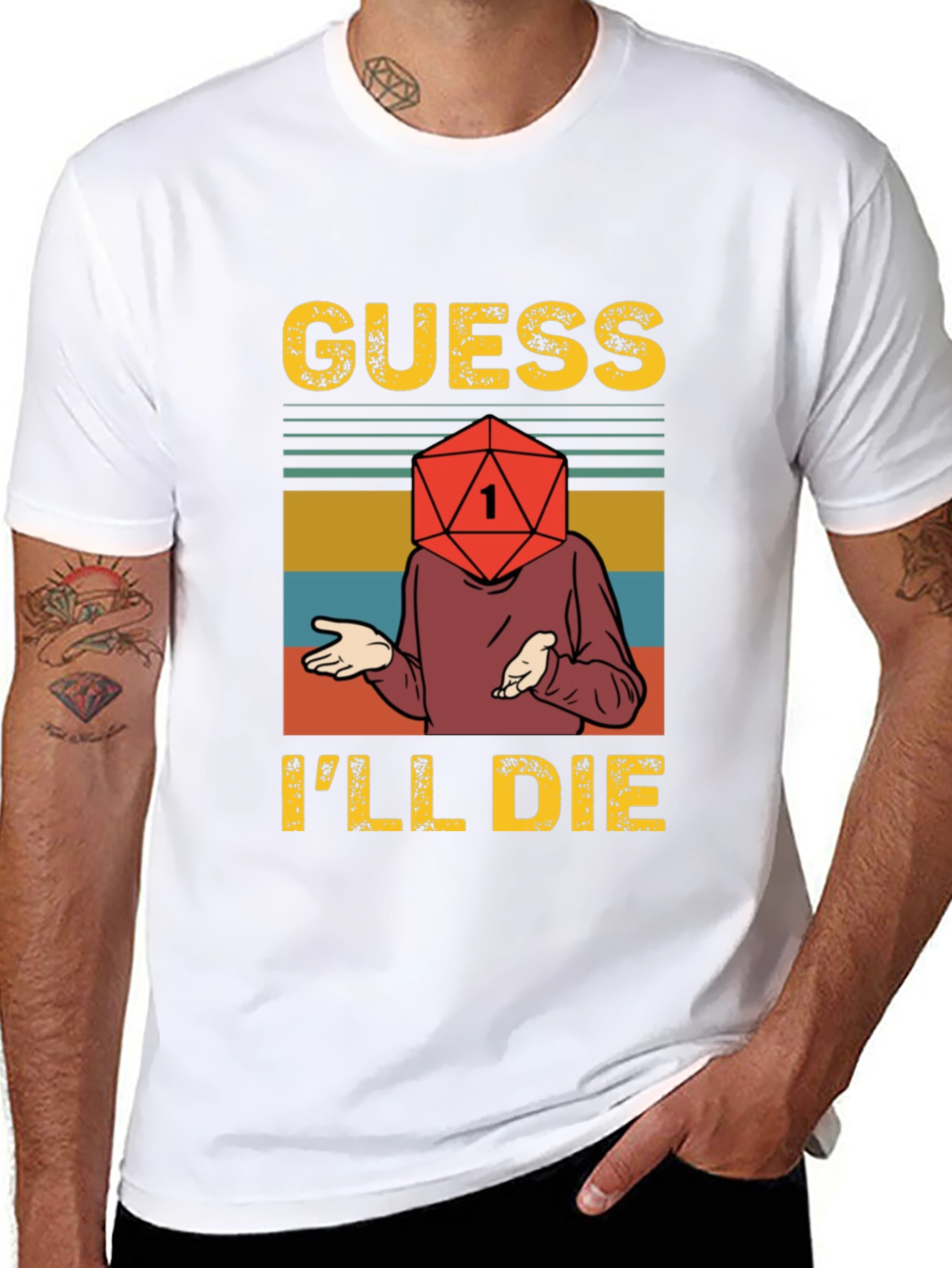 Guess Ill Die D20 RPG T-Shirt