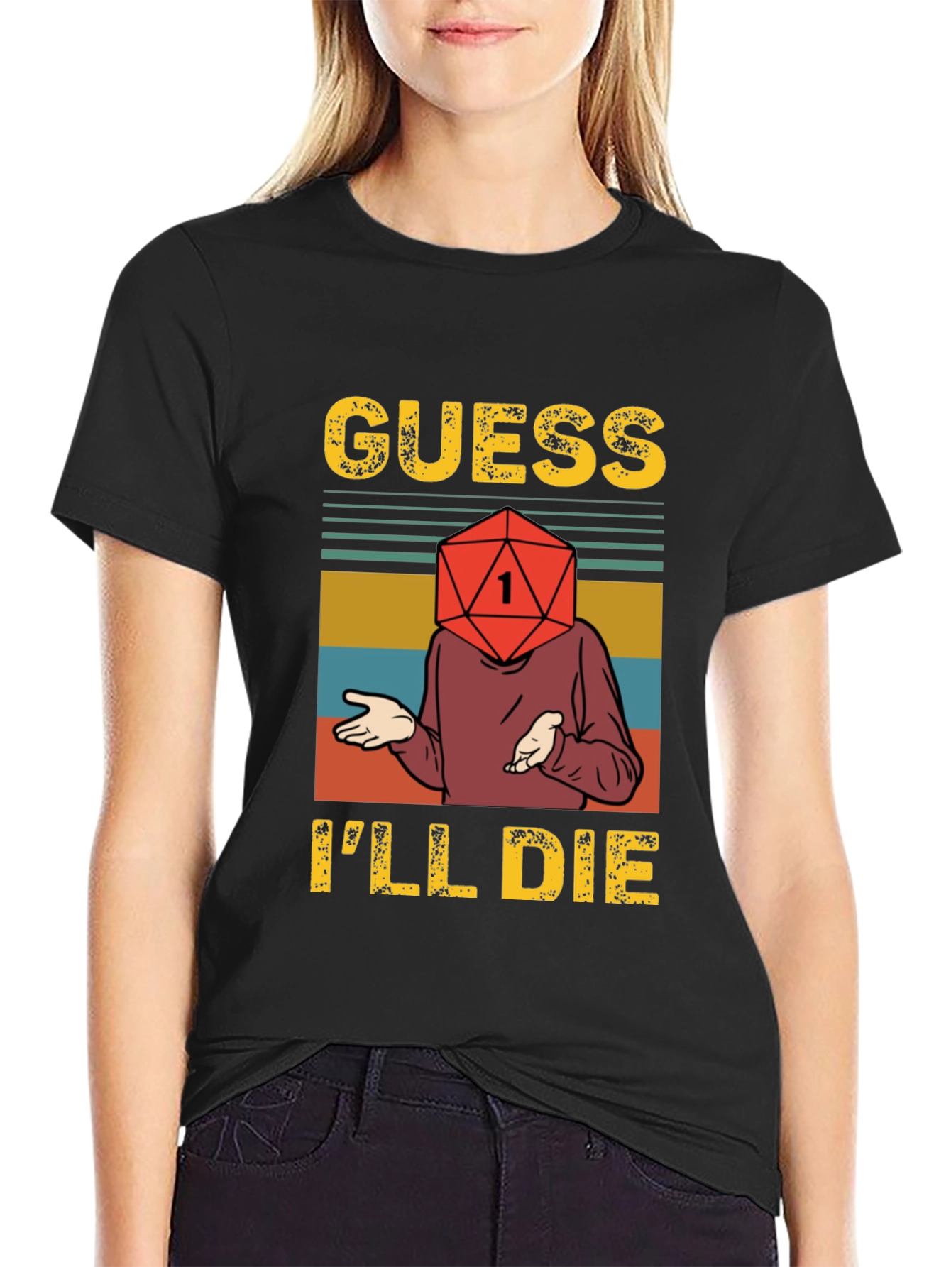 Guess Ill Die D20 RPG T-Shirt