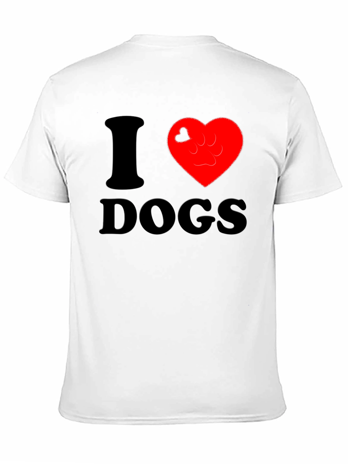 I Heart Dogs Black T-Shirt